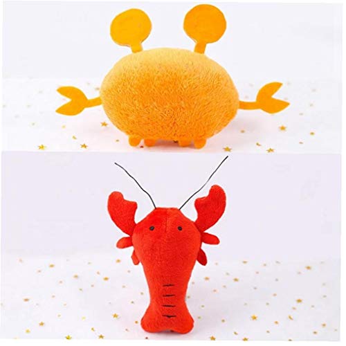 Perro De Mascota 1pc Langosta Linda del Cangrejo Chirrido De Dibujos Animados Juguete Interactivo De Peluche De Juguete para Los Dientes del Perro del Gato del Perrito De Animal Care Rectificado