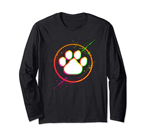 Perro de rescate de regalo Dog Lover Paw Manga Larga