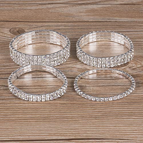 Perro Gato 1pcs Mini Pet Crystal Rhinestone Gargantilla Collares Fantasía Chihuahua Estiramiento Collar del Perro del Arnés Duradero (Color : Silver, Size : Four Layer)