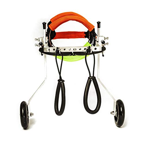 Perros Cochecitos Mascotas/Gatos Perros Silla de Ruedas Movilidad para Perros Arnés 2 Ruedas Patas traseras Ejercicio Coche Parálisis del Lado Izquierdo Peso Ligero Soporte Completo para Perros pa