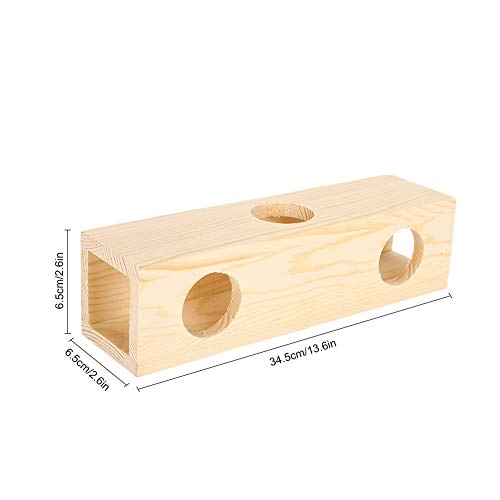 Pesine Tubo de Hámster Natural Túnel de Hámster Tubo de Madera Extensión de La Casa Pequeñas Mascotas Entrenamiento Jugando Ejercicio Masticar Juguete para Chinchillas Conejillo de