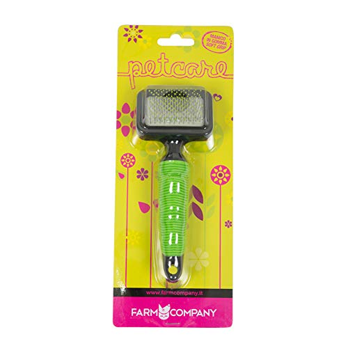 Pet Care - Cardador Suave Antideslizante con Puntas de PVC, pequeño, Juego de 2 Unidades, Talla única, Verde y Negro