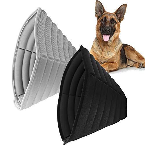 Pet Elizabeth Circle Dog Protector Anti-mordida Collar isabelino Ligero para Cachorros Perros pequeños y Gatos Patrón de Hueso(S-Negro)