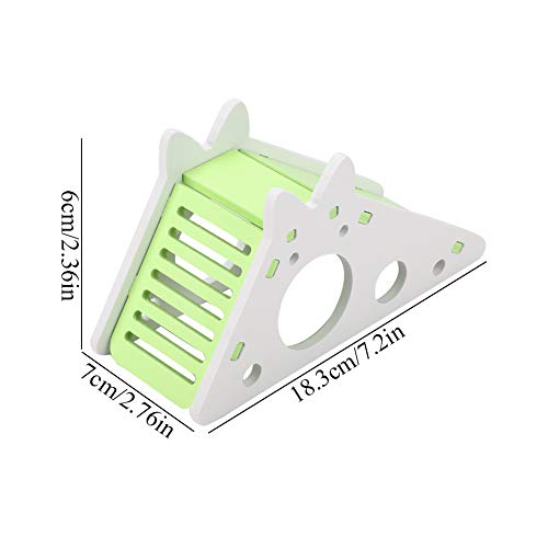 Pet Hamster House Hamster Play House Hamster Wood Hideout House Reposo de Animales pequeños Nido con escaleras para Ratones Ratones Mascotas Animales pequeños(Verde)