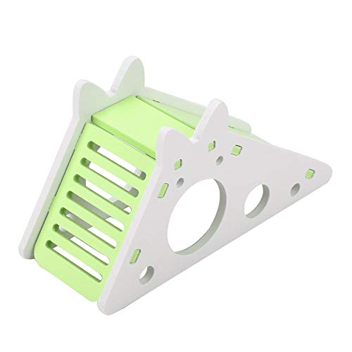 Pet Hamster House Hamster Play House Hamster Wood Hideout House Reposo de Animales pequeños Nido con escaleras para Ratones Ratones Mascotas Animales pequeños(Verde)