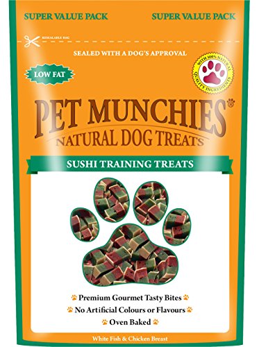 Pet Munchies - Snacks de adiestramiento para perros (8 Paquetes) (8 x 150g) (Sushi)
