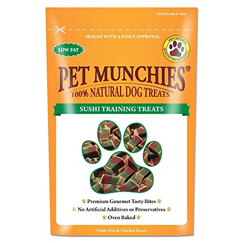 Pet Munchies - Snacks de entrenamiento 100% Natural para perros (50g) (Sushi)