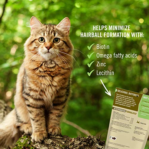 Pet Naturals of Vermont - Pelota, digestiva Diaria, Soporte para Piel + Pelaje para Gatos, 30 mordeduras