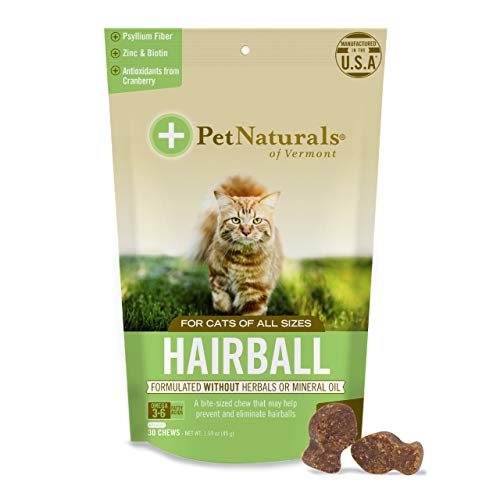 Pet Naturals of Vermont - Pelota, digestiva Diaria, Soporte para Piel + Pelaje para Gatos, 30 mordeduras