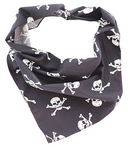 Pet Pooch Boutique Skulls Bandana para Perro, pequeño/Mediano, Negro