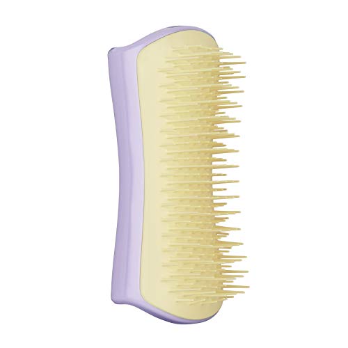 Pet Teezer, Cepillo pequeño para desenredar y aseo para perros, color lila y amarillo