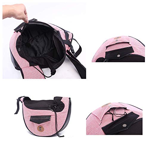 PETCUTE Bolsa de Transporte para Perros y Gatos Bolso para Mascotas Bolsa Bandolera Transportador de Perros pequeño