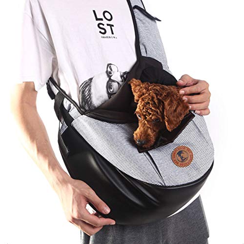 PETCUTE Bolsa de Transporte para Perros y Gatos Bolso para Mascotas Bolsa Bandolera Transportador de Perros pequeño