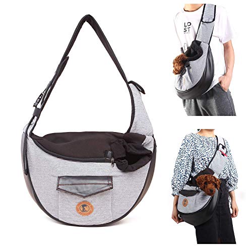 PETCUTE Bolsa de Transporte para Perros y Gatos Bolso para Mascotas Bolsa Bandolera Transportador de Perros pequeño