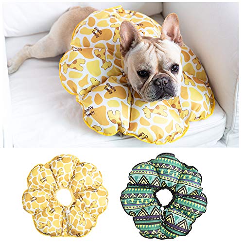 PETCUTE Collar isabelino Perro Conos Inflable para Perros y Gato Collar de Recuperación para Mascotas Cuello isabelino M