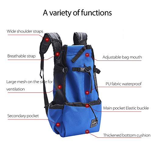 PETCUTE Mochila para Perros Bolsa transportin Perro Transpirable Transportar Perros Gatos Mascotas Mochila Portaperro Transportadoras Bolsa para Caminatas Portátil Viaje hasta 10kg