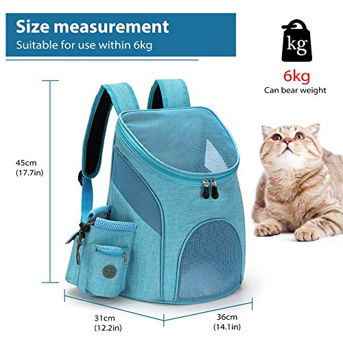 PETCUTE Mochila transportadora para Perros pequeñas Bolsa Mochila para Gatos con Alfombrilla extraíble Mochila para Mascotas