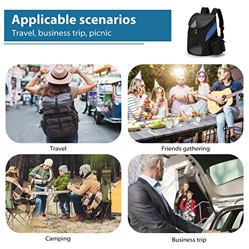 PETCUTE Mochila transportadora para Perros pequeñas Bolsa Mochila para Gatos con Alfombrilla extraíble Mochila para Mascotas