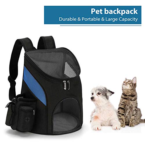 PETCUTE Mochila transportadora para Perros pequeñas Bolsa Mochila para Gatos con Alfombrilla extraíble Mochila para Mascotas