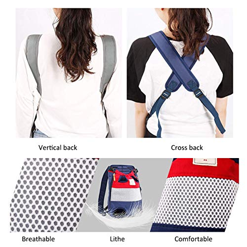 PETCUTE Mochilas para transportador Perros Grandes y Medianas Piernas Bolsa de Transporte para Mascotas Gatos Ajustable para para Caminatas, Viajes Soporte de hasta 12 kg