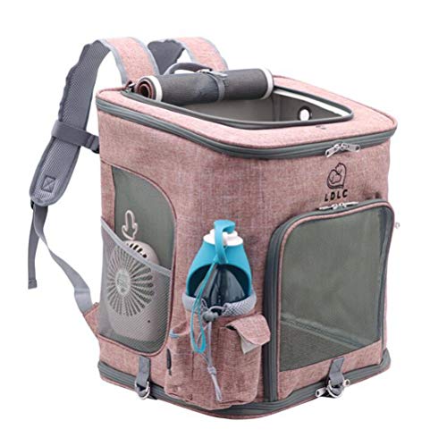 PETEMOO Portador de Viaje Mochila Bolsa de Transporte para Mascotas Perros Gatos Malla Completa Transpirable Transportín Jaula Capazos Transportadoras Plegable Viaje Coche Portátil