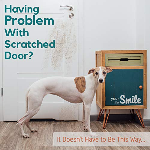 PETFECT - Protector de arañazos para Puerta de Perro para Uso Interior y Exterior, Transparente 75x50 cm