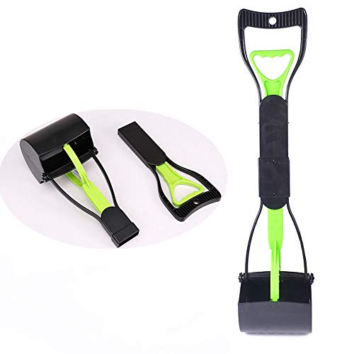 Petilleur Recogedores de Excrementos de Perro Plegable Pooper Scooper con Bolsas de Caca y Dispensador de Bolsas, 60cm