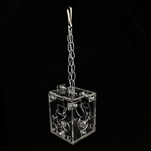 PETSOLA Parrot Bird Cage Feeder Juguetes De Alimentación De Acrílico Pet Treat Hunt