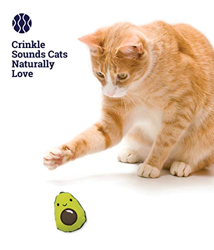 Petstages Lil' Avocato - Juguete con Malla Dental para Gatos - con Hierba gatera - Verde - Tamaño único