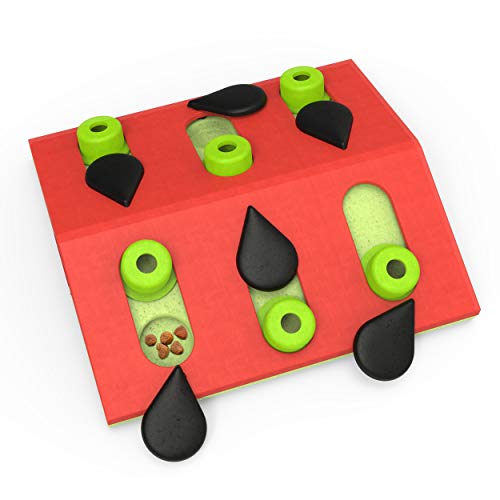 Petstages-Nina Ottosson Melon Madness-Rompecabezas para Gatos-Juguete Interactivo con dispensador de premios, Color Rosa, Un tamaño (Outward Hound 69583M)