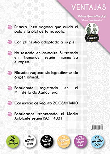 Petuxe Champú Perros y Mascotas Vegano, Pelo Negro, 5000 ml