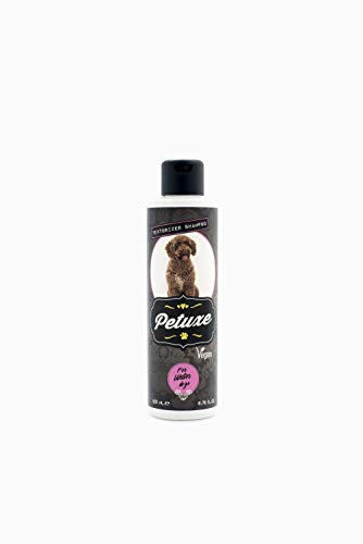 Petuxe Champú Vegano para Perros de Agua. Champú Vegano Perros. Texturizador Perro de Agua. Champú Mascotas. Lavante, hidratante y vitalizante (200 ml)