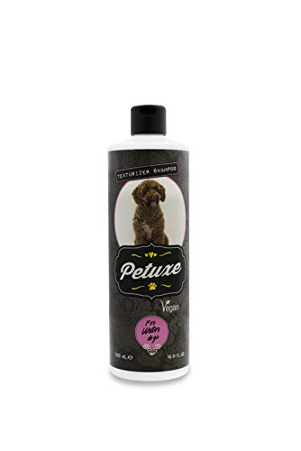 Petuxe Champú Vegano para Perros de Agua. Champú Vegano Perros. Texturizador Perro de Agua. Champú Mascotas. Lavante, hidratante y vitalizante (500 ml)