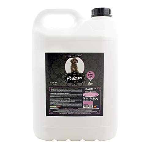 Petuxe Champú Vegano para Perros de agua. Champú vegano perros. Texturizador Perro de Agua. Champú Mascotas. Lavante, hidratante y vitalizante (5000 ml)