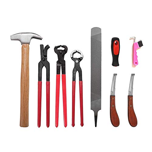 Pezuña de herrador de caballo Kit de herramientas de recorte, Cortadora de pinzas para pezuñas de caballos profesionales, tijeras de metal para cortar caballos, cuidado de pezuñas para caballos