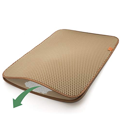 Pfotenolymp® Estera de primera calidad para gatos - Estera extra grande para bandejas sanitarias para gatos - Estera de doble capa para gatos/estera sanitaria - Estera para gatos