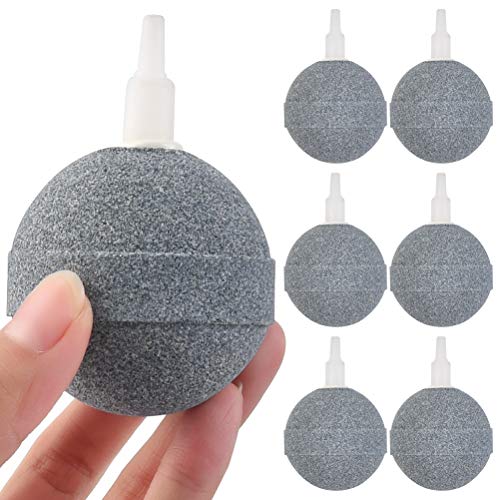 Piedra de Aire Redonda 5cm 10PCS Difusor de Burbujas Piedras Porosas para Acuario Bomba de Tanque de Peces Piedra Aire Difusor Minerales Burbujas Piedras Aire Piedras Difusor Aire Poroso Bomba Acuario