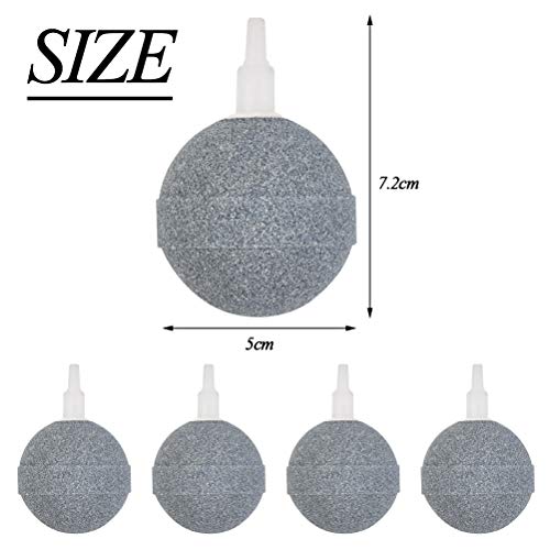 Piedra de Aire Redonda 5cm 10PCS Difusor de Burbujas Piedras Porosas para Acuario Bomba de Tanque de Peces Piedra Aire Difusor Minerales Burbujas Piedras Aire Piedras Difusor Aire Poroso Bomba Acuario