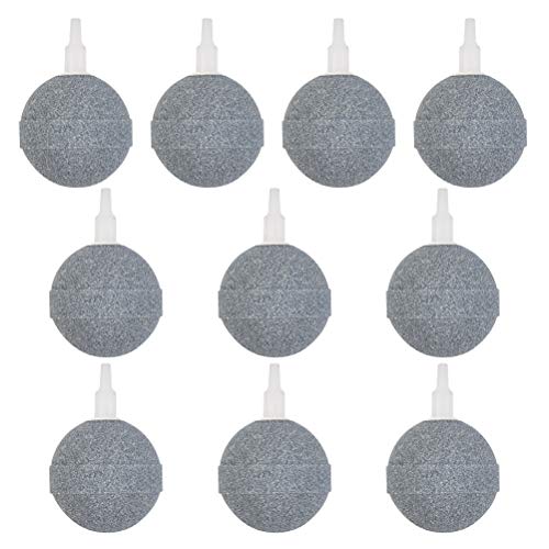 Piedra de Aire Redonda 5cm 10PCS Difusor de Burbujas Piedras Porosas para Acuario Bomba de Tanque de Peces Piedra Aire Difusor Minerales Burbujas Piedras Aire Piedras Difusor Aire Poroso Bomba Acuario