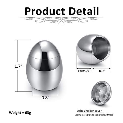 PiercingJak - Mini urna para cenizas personalizadas para perro, gato, animal, urna cineraria conmemorativa, acero inoxidable, recipiente para recuerdos, abridor de plata (#2)
