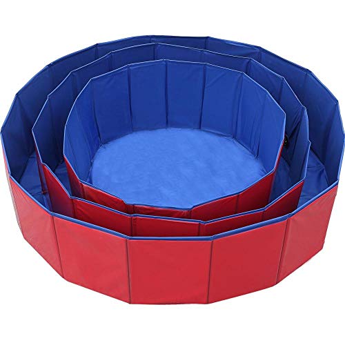 Piscina Extra Grande Mascotas,Piscina para Mascotas Piscina para Perros Mesa de Arena para Gatos Bañera Piscina para niños Plegable Piscina Kimchi Factory Outlet-Red_160X30CM,Piscina para Perros