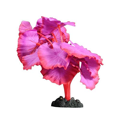 Plantas de plástico para acuario artificial (lila/grande, 30 cm)