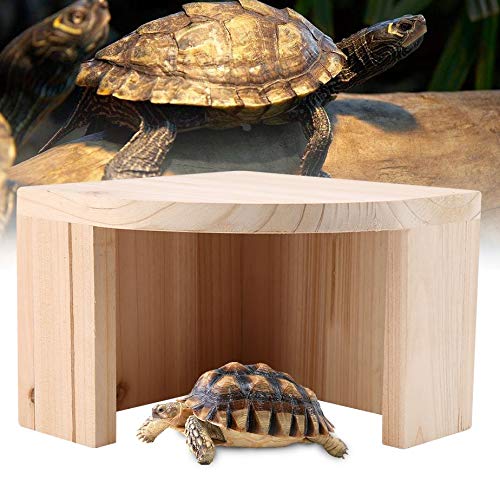 Plataforma de madera para hámster, isla y decoración de acuario para animales pequeños, semiacuáticos, reptiles
