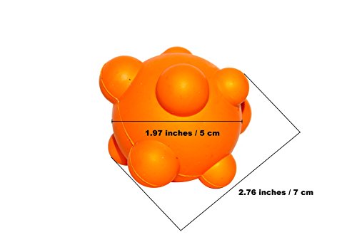 PlayfulSpirit Pelota de Goma Resistente y con Rebote: Juguete de Masticar para Cachorros en Dentición, Juguete Impresionante para Perros más Pequeños y Medianos para Jugar, Lanzar y Atrapar