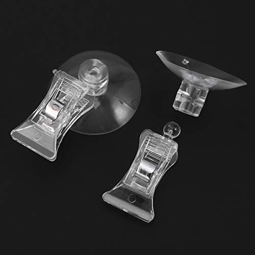 POPETPOP 4 Piezas de Ventosa para Verduras y Algas Marinas, Soporte de alimentación, Herramienta de alimentación para Acuario, pecera, Tubo de Aire, Bomba de Tubo, ventosas