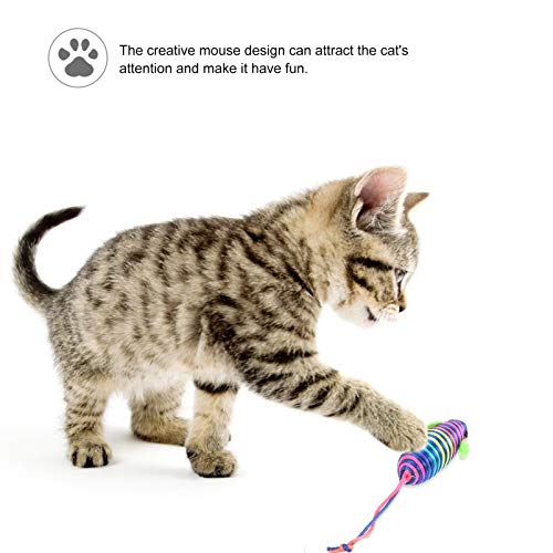 POPETPOP 6 Unidades de Juguetes de Ratón para Gatos Juguetes de Ratón Peludo Juguete para Gatos Juego Interactivo para Hacer Ejercicio
