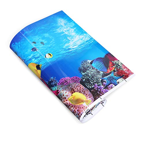 POPETPOP Adhesivo de Fondo para Acuario, Papel Tapiz Adhesivo de Doble Cara 3D Decoración de Acuario de Peces Imagen de Fondo subacuático (52x30cm, Estilo A)