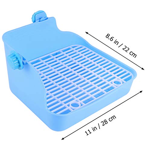 POPETPOP Caja de Arena para Conejos Basura de Plástico para Animales Pequeños Entrenador para IR Al Baño Caja de Esquina Entrenamiento para Mascotas Inodoro para Hámster Jerbo Conejito