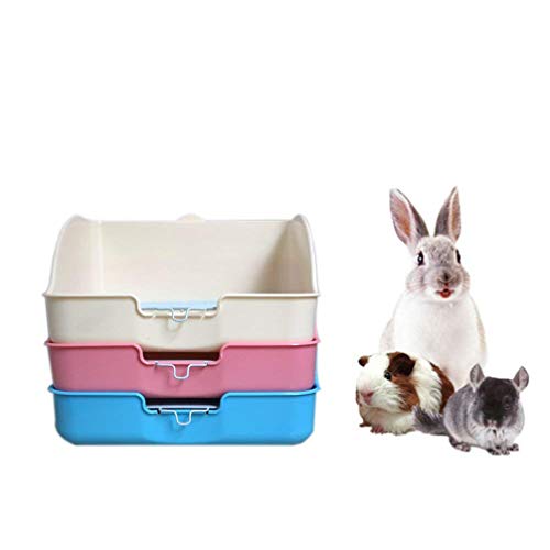 POPETPOP Conejo Toliet Inodoro para mascotas para mascotas, inodoro de interior, a prueba de aerosol, para perro, gato, conejo, conejo, conejito y cobaya, color blanco