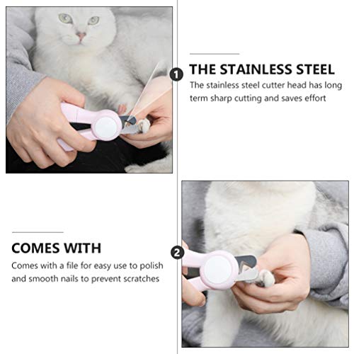 POPETPOP Cortaúñas para Perros Y Mascotas con Luz LED Cortador de Uñas de Belleza para Gatos Y Perros Tijeras para El Cuidado de Las Uñas para Mascotas Recortadora para Perros Y Gatos